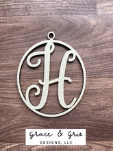 Load image into Gallery viewer, Laser cut birch wood cutouts, letter/initials, art hangings or ornaments cut made in USA
