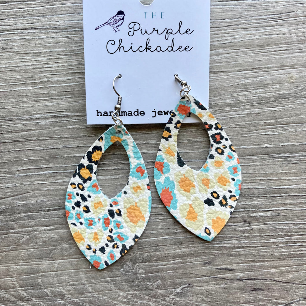 Handmade Leather Earrings from Purple Chickadee