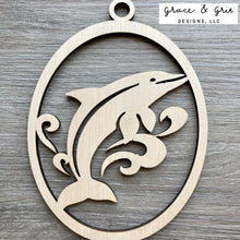 Load image into Gallery viewer, Laser cut birch wood cutouts, letter/initials, art hangings or ornaments cut made in USA
